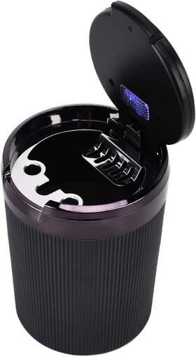 21873 Keenso Car Ashtray Smokeless Indoor With Lid One Size Black