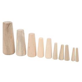 Keensoi0gse3bmv78445 Keenso Marine Boat Wooden Conical Bungs Plugs Set 10pcs Tapered Thru Brown
