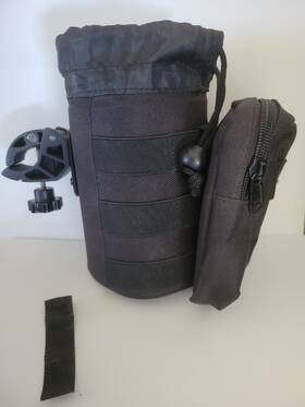 Bzh0219-02-km Kemimoto Motorcycle Large Cup Holder/drink Holder With Bag And Adjustable Clamp