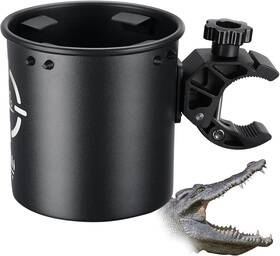 Kemimoto O 657 Motorcycle Cup Holder Upgraded Atv Drink With 0.6 Inch -1.5 Metal Clamp