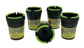 Lamiya 195893439447 Outdoor Butt Bucket Car Ashtray - Cup Holder With Lid One Size Black