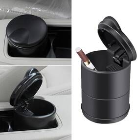 Lee18875 Leediga 1 Pc Car Ashtray With Lid Portable Auto Truck Small Black