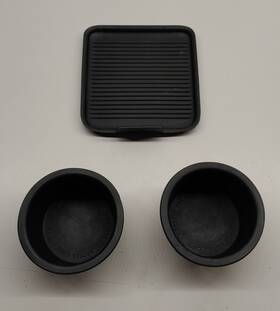 F85b-78046b76-abw Lincoln 1999 Navigator Front Center Console Rubber Cup Holder Inserts And Mat