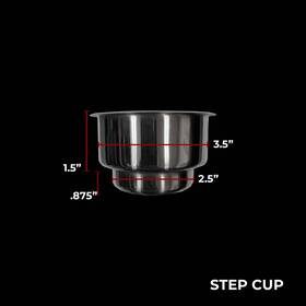 5559chdb-sc Ls Fabrication Double Barrel Stepped Cup Holder