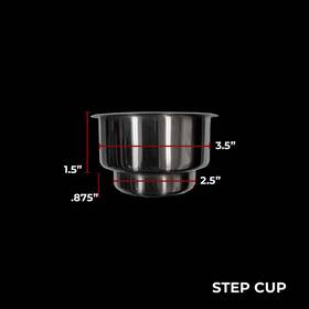 6772chdb-sc Ls Fabrication Double Barrel Stepped Cup Holder