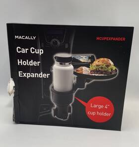 224801 Macally Large 4 Inch Car Cup Holder Tray And Expander Cell Phone