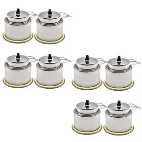 Mc99531057-8 Marine City Stainless Steel Red Led Lights Cup Holder Drain For Boat 8 Pcs