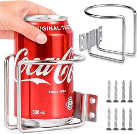 Ch0432-2 Marinebaby 2 Pcs Boat Cup Holder Stainless Steel Universal Drink Silver-2