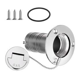 Metraxion 738232183641 Boat Gas Filler Cap 1-1/2 Inch 38mm Marine Stainless Steel 316