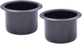 Mollensiuer 663250088695 2pcs Metal Sofa Recliner-handles Cup Holder Insert Replacement Drink Black