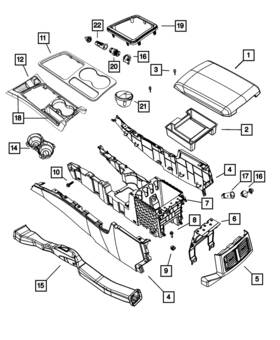04662055ac Mopar Genuine Floor Console Mat 4662055ac