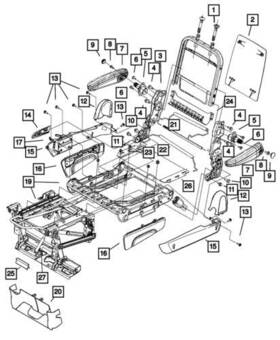 1ck941j1aa Mopar Genuine Rear Seat Cup Holder Right