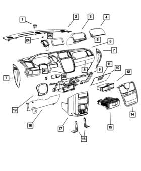 1sf05dx9ae Mopar Genuine Steering Column Shroud - Gap Hider