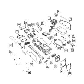 1wj19szsac Mopar Cup Holder Trim Sedan For Dodge Charger 2018-2019