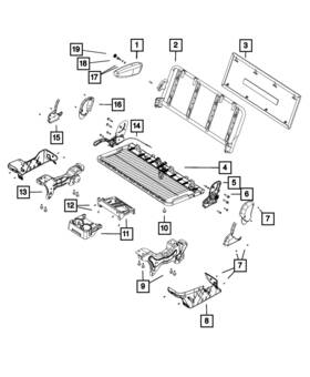 68064758ab Mopar Genuine Rear Seat - Cupholder
