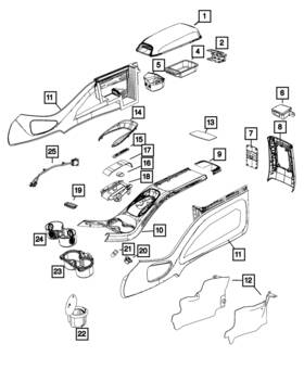 68105571aa Mopar Genuine Console Mat