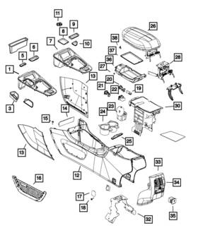 68226411aa Mopar Genuine Mat-floor Console