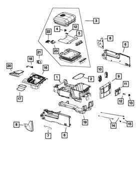 68398369aa Mopar Genuine Mat-floor Console