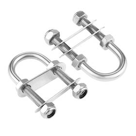 Buildamznuk0508 Mtsooning 2pcs Marine Boat Stern Bow Eye Tie Down U-bolt Rigging 316 Stainless