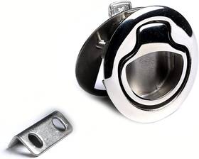 4347393233 Mxeol Marine Slam Latch Black Flush Pull 2 Inch Silver Stainless Steel - 1pc
