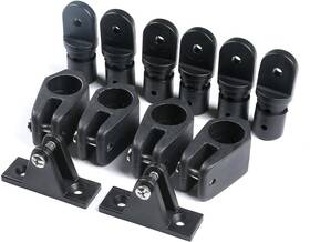 Mxeol 611745866907 Boat Top Fittings Hardware Combo Black 1 Inch Inch-12 Pcs