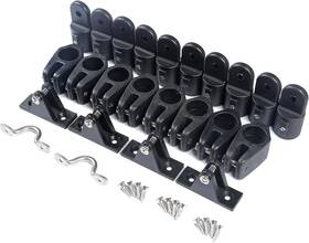 Mxeol 611745867232 Boat Top Fittings Hardware Combo Black Nylon 7/8 Inch-22 Pcs