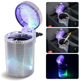 Nc 762448944307 Bosaidong Car Ashtray Auto With Led Light Mini One Size Silver