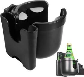 J4077 Necmetu Boat Black Cup Holder With Phone Clamp-on Mount Marine Universal