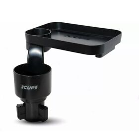 Tcu-002 New 2cups Car Cup Holder Expander And Attachable Tray Set