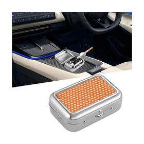 Chenfyu-accessories5 Norkmdi Car Pocket Ashtrays Mini Metal Portable Vehicle Orange/silver