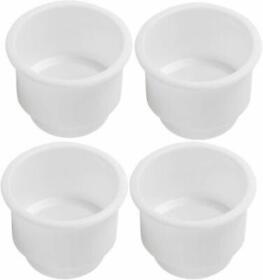 Nbem-0303-wt04 Novel Bee 4pcs White Recessed Plastic Cup Drink Holder With Drain For Boat Camper