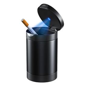 Nytkl-4811bf Nytkl Car Ashtray With Lid Smokeless Smell Proof Cup Holder Ash Tray Black