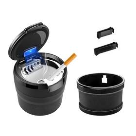 Nytkl-4836am Nytkl Car Ashtray With Lid Detachable 2.95 Inches X 2.56 Black