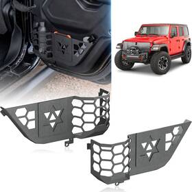 Aodp074000159 Obnaux Rear Door Organizer Storage Box Cup Holder For 2018-2026 Wrangler Jl And 20-26 Jt