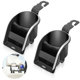 Octoder 690770260263 2pcs Multifunctional Car Seat Back Hook Phone Cup Drink Holder With Charging Port