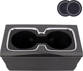 Oap-23467147carbon Oner Auto Parts Center Console Cup Holder Compatible With 2014-2016 Chevy Silverado Black