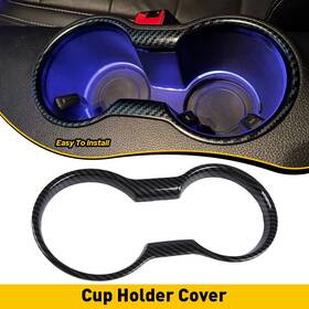 Xpd-bjzs-58641 Oxilam Cup Holder Cover For Ford Mustang 2015 2016 2017 2018 2019 20 21 22 Carbon Fiber
