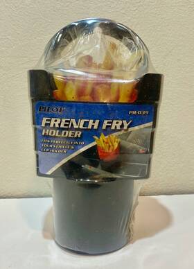 Pilot 757558412471 Cup Holder Car French Fry Fast Food Stand Black Inch Original Packaging
