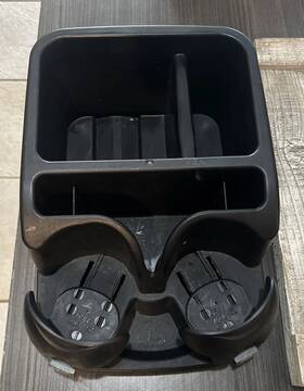 Pro Elite 727074410015 Seat Console 2 Locking Cup Holder / Storage Caddy Black Made Usa