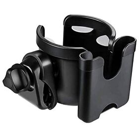 Queta 2-in-1 Universal Bottle And Phone Stroller Cup Holder 360 Degr