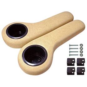 Rhox 814192021374 Red Hawk Seat-695-bg Arm Rest With Cup Holder Set Beige Golf Carts