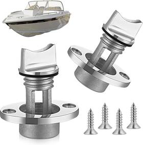 Sp-ripeng-2385 Ripeng Boat Drain Plug Stainless Steel Marine Oval Garboard Black