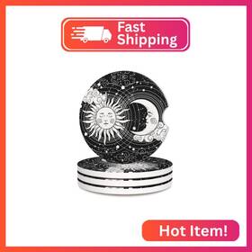 R006-4cc-sun Rouidr Car Cup Holder Coaster Coasters For Holders 4 Pack Universal Anti Slip