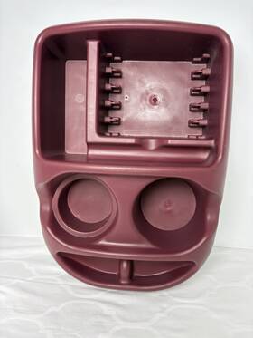 Rubber Queen 071897522555 Center Console Cup Coin Cd Holder Red Removable Vintage Damaged