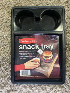 Rubbermaid 071691029984 Vintage 1975 Nos Snack Tray Cup Holder For Center Console 2998 Black