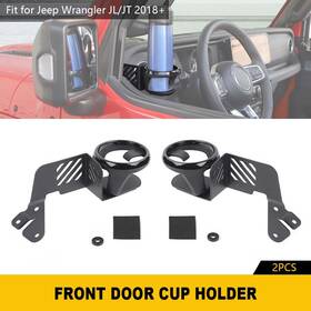 Savadicar2025x0427082 Savadicar 2x Door Mount Water Cup Holder Bracket For Jeep Wrangler Jl Jt 18-25 Accessories