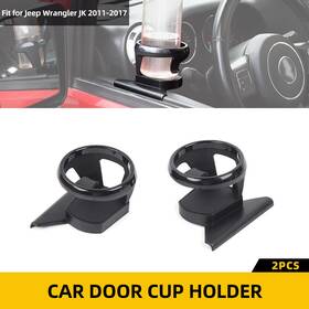 Savadicar2025x1128696 Savadicar 2x Front Door Insert Water Cup Holder Accessories For Jeep Wrangler Jk 2011-2018