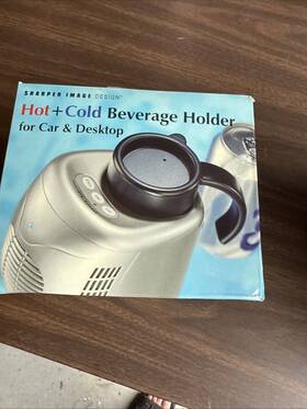 Si711 Sharper Image 780352337398 Hot And Cold Beverage Holder For Car Desktop New Sil