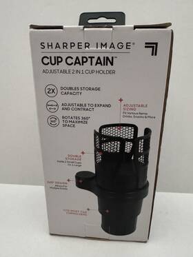 Cup01006 Sharper Image Cup Captain Deluxe 2-in-1 Adjustable Plastic Phone Holder