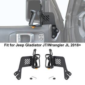 Shineka25032431 Shineka 2pc Front Side Door Mount Cup Holder Bracket Stand For Jeep Wrangler Jl Jt 2018